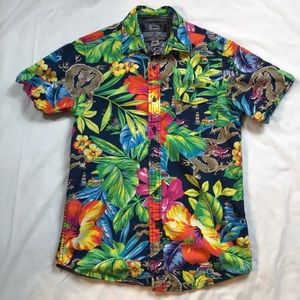 Broken Threads Collared Shirt - Dragon Floral Maui